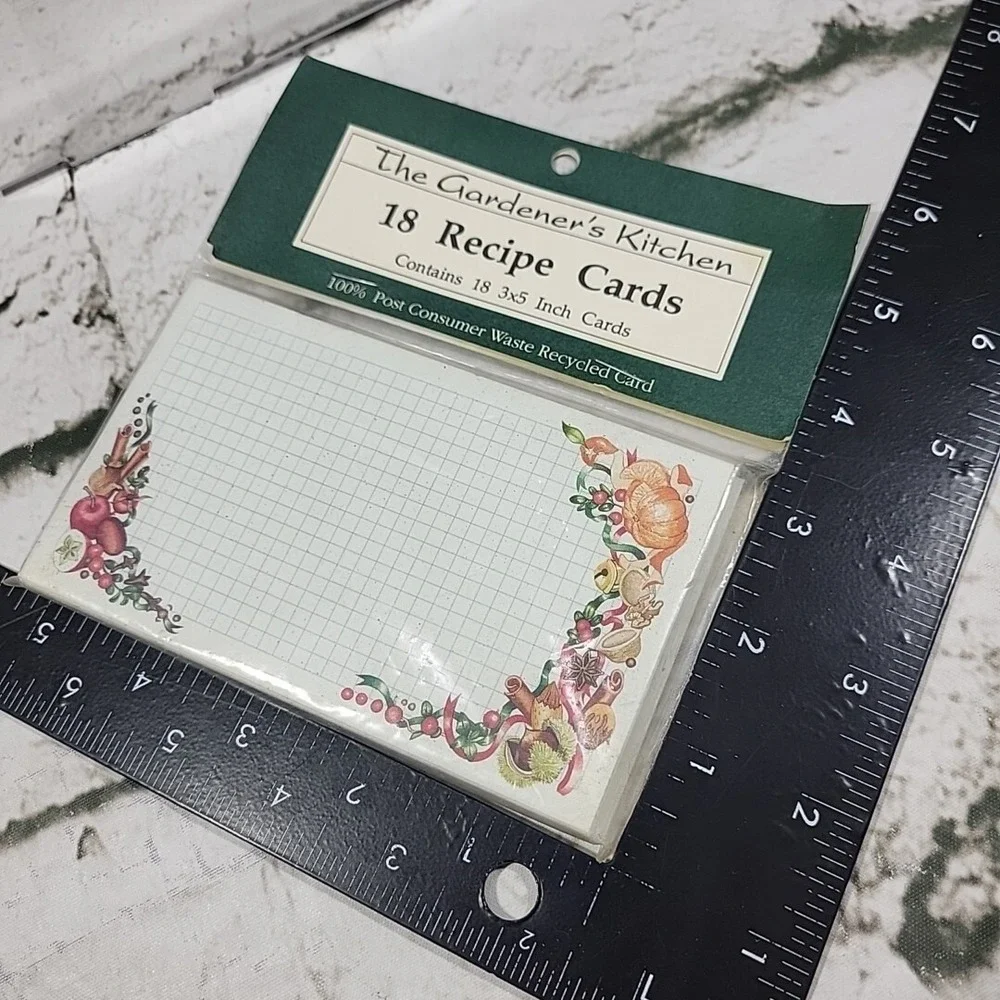 The Gardeners Kitchen Recipe Cards Vegetable Themed Grid 5X3